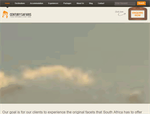 Tablet Screenshot of centurysafaris.com